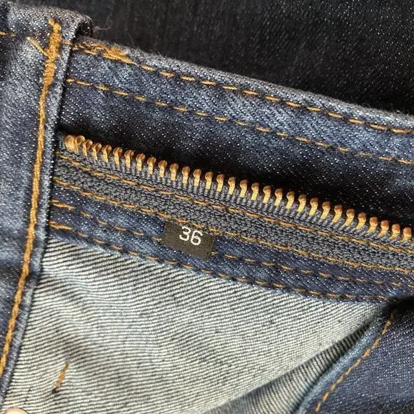 Origin Straight Leg Denim Jeans Mens 36 x 33 Dark Wash Made in Maine USA